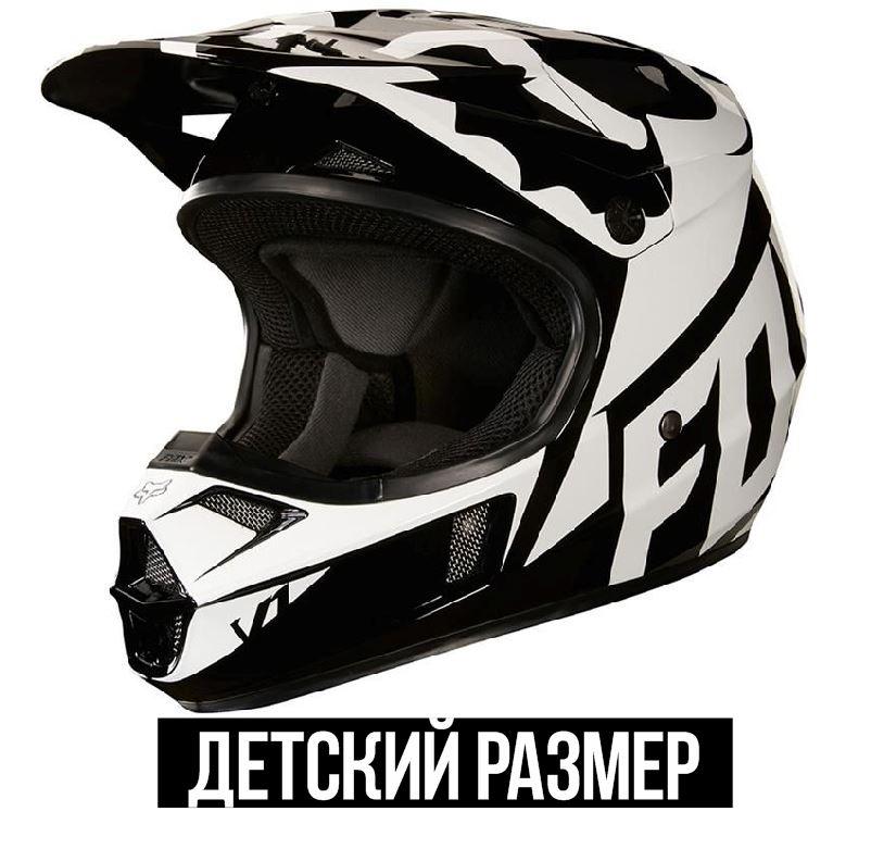 Шлем подростковый Fox V1 Race Youth Helmet Black