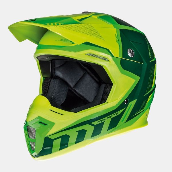 Шлем кросс MT SYNCHRONY SPEC GLOSS FLOUR GREEN/FLOUR YELLOW