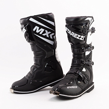 Мотоботы кросс эндуро STAREZZI ROMA Black/White